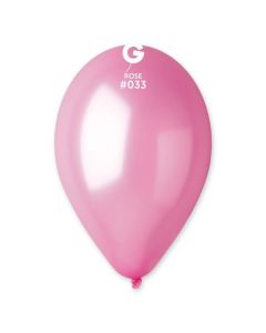 Metallic Rose 12" Latex Balloons Pk50 #033 Gemar