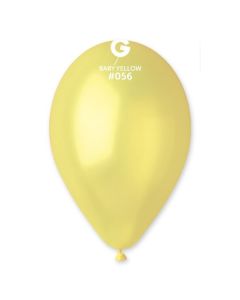 Metallic Baby Yellow 12" Latex Balloons Pk50 #056 Gemar