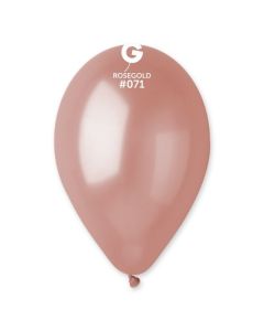 Metallic Rose Gold 12" Latex Balloons Pk50 #071 Gemar