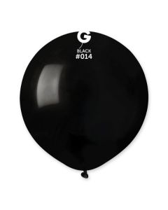 19" Pk25 Latex Balloons Black #014 - G19.014.25