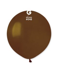 Brown 19" Latex Balloons Pk25 #048 Gemar