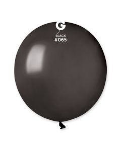 Metallic Black 19" Latex Balloons Pk25 #065 Gemar