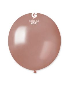 Metallic Rose Gold 19" Latex Balloons Pk25 #071 Gemar