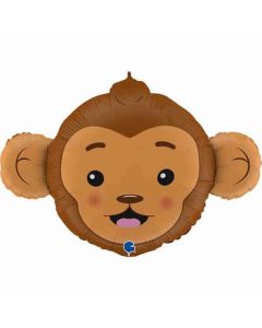 36" Monkey Head Foil Balloon Grabo