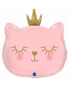 26" Cat Princess Pink Foil Balloon Grabo