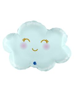 24" Cloud Pastel Blue Foil Balloon
