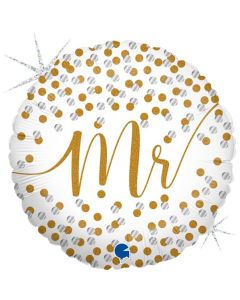 18" 'Mr' Confetti Foil Balloon Grabo