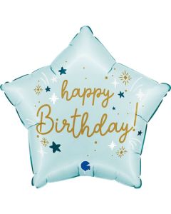 18" Blue Birthday Star Foil Grabo