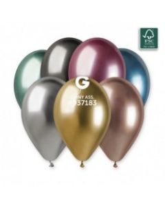 Pk50 Shiny Assorted 12" Latex Balloons #080 Gemar