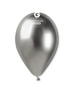 13" Pk50 Latex Balloons Shiny Silver #089 - GB120.089.50