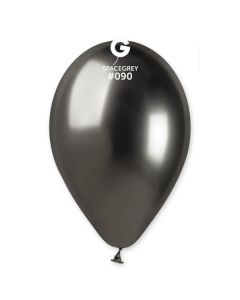 Pk50 12" Latex Balloons Shiny Space Grey #090 Gemar