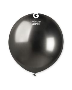 Pk25 19" Latex Balloons Shiny Space Grey #090 Gemar