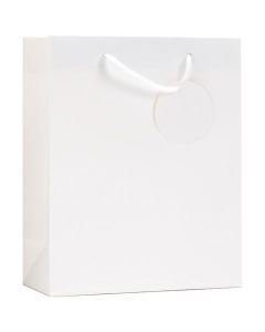 PK6 MEDIUM GIFT BAG WHITE - GBM3002/6
