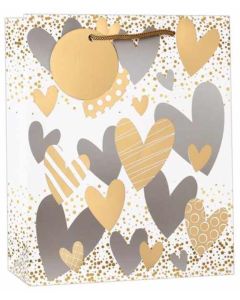 Gold & Silver Heart Bag Medium