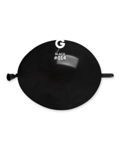 6" Black G-Link Latex Balloons Pk100  #014 Gemar