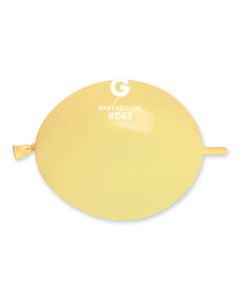 6" Baby Yellow G-Link Latex Balloons Pk100  #043 Gemar