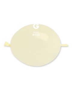 6" Ivory G-Link Latex Balloons Pk100  #059 Gemar