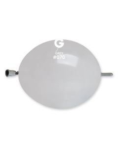 6" Grey G-Link Latex Balloons Pk100  #070 Gemar