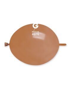 6" Mocha G-Link Latex Balloons Pk100  #076 Gemar