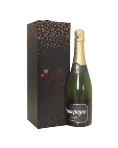 Bottle Box With Love Flat Packed Pk1 Eurowrap