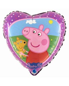 18" Peppa Pig Teddy Foil Balloon Grabo