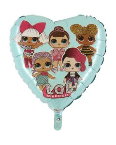 18" Lol Surpsie Tiffany Heart Foil Balloon Grabo