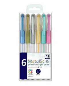 6 Pearl/Met Gel Pens
