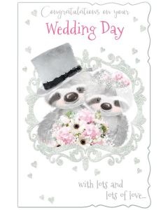 PK6 WEDDING DAY CUTE C125 CARDS  ,NETT (423) - OTB17423/6