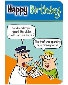 Birthday Humour C50 Pk6 Out of the Blue