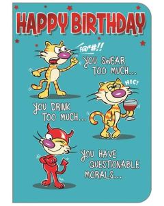 Birthday Humour C50 Pk6 Out of the Blue