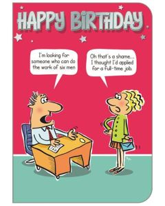 Birthday Humour C50 Pk6 Out of the Blue