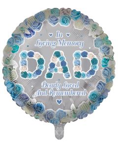 18" In Loving Memory Dad Round
