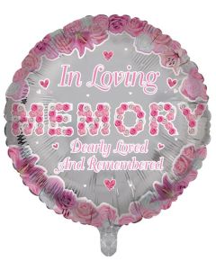 18" In Loving Memory Pink Round