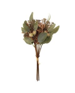 42cm Dried Flower and Blue Gum Bundle Green