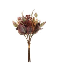 42cm Dried Flower and Blue Gum Bundle Burgundy