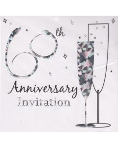 6x 60th WEDDING INVITE - DP293/1