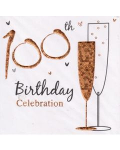 100th Birthday Invites 6pcs