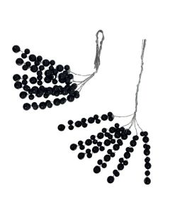 Black Long Stema Pearls Pk6