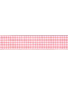 15mm Gingham Ribbon Pink