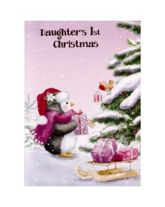 Daughter 1st Xmas C50 Pk12 Heartstrings