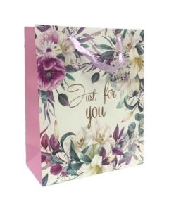 Just For You Floral Large Gift Bag Pk6 (Tulip)