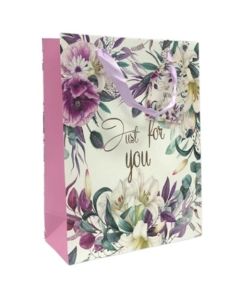 Just For You Floral Medium Gift Bag Pk6 (Tulip)