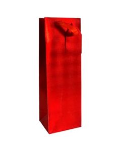 Red Foil Effect Bottle Gift Bag Pk6 (Tulip)