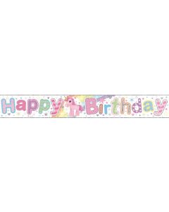 Banner Unicorn Birthday 2.5m Foil Simon Elvin