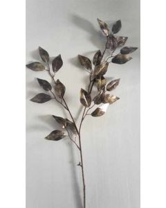 60cm Christmas Leaf Pick Green/Gold