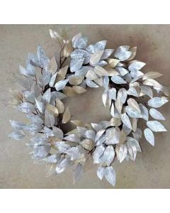 50cm Christmas Wreath Silver