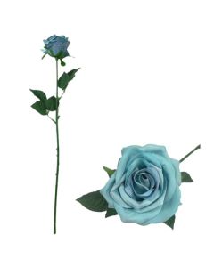 Flocked Velvet Tea Rose Wedgwood Blue
