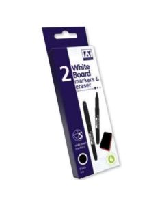 2 WHITE BOARD MARKERS & ERASER - WHHO