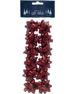 12 Red foil Bows