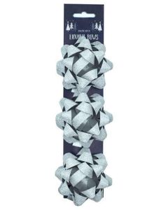 Silver Glitter Bows